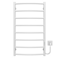 Electric heated towel rail Classic P8 500х900 Deffi stainless steel (White, WD03, Right connection)