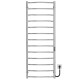 Buy electric heated towel rail Classic P13 500х1400 Deffi stainless steel (Chrome, JD03, Right connection)