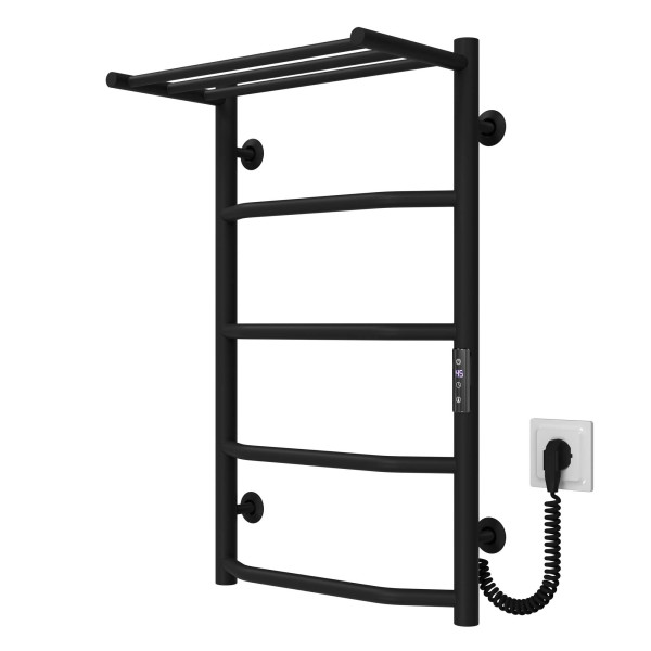 Elektrischen Handtuchwärmer kaufen Trapezium with shelf P5 400х700 Deffi edelstahl (Schwarz, JD03, Richtige Verbindung) 