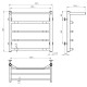 Kup elektryczny podgrzewacz ręczników Trapezium with shelf P5 500х500 Deffi stal nierdzewna (Biały, WD03, Połączenie lewe) 