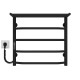 Buy an electric heated towel rail Trapezium with shelf P5 500х500 Deffi stainless steel (Black, JD03, Left connection)