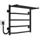Buy an electric heated towel rail Trapezium with shelf P5 500х500 Deffi stainless steel (Black, JD03, Left connection)