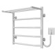 Kup elektryczny podgrzewacz ręczników Trapezium with shelf P5 500х500 Deffi stal nierdzewna (Biały, WD03, Prawe połączenie) 