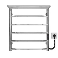 Elektrischer Handtuchwärmer Trapezoid with shelf R6 500х600 Deffi edelstahl (Chrom, JD03, Richtige Verbindung)