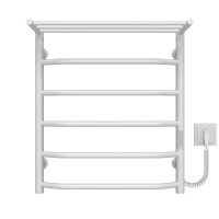 Elektrischer Handtuchwärmer Trapezoid with shelf R6 500х600 Deffi edelstahl (Weiss, WD03, Richtige Verbindung)