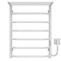 Elektrischer Handtuchwärmer Trapezoid with shelf R7 500х700 Deffi edelstahl (Weiss, WD03, Richtige Verbindung)