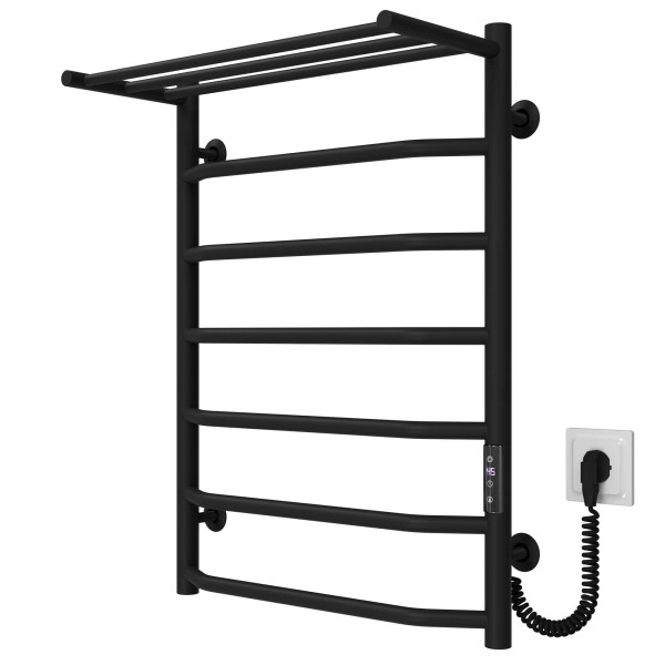 Elektrischen Handtuchwärmer kaufen Trapezium with shelf P7 500х700 Deffi edelstahl (Schwarz, JD03, Richtige Verbindung) 