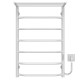 Buy an electric heated towel rail Trapezium with shelf P7 500х800 Deffi stainless steel (White, WD03, Right connection)