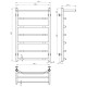 Kup elektryczny podgrzewacz ręczników Trapezium with shelf P7 500х800 Deffi stal nierdzewna (Chrome, JD03, Połączenie lewe) 