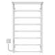 Buy an electric heated towel rail Trapezium with shelf P8 500х900 Deffi stainless steel (White, WD03, Left connection)