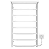 Elektrischer Handtuchwärmer Trapezoid with shelf R8 500х900 Deffi edelstahl (Weiss, WD03, Richtige Verbindung)