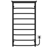 Elektrischer Handtuchwärmer Trapezoid with shelf R9 500х1000 Deffi edelstahl (Schwarz, JD03, Richtige Verbindung)