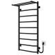 Buy an electric heated towel rail Trapezium with shelf P9 500х1000 Deffi stainless steel (Black, JD03, Right connection)