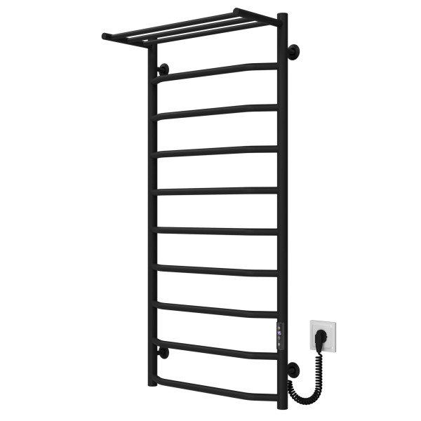 Elektrischen Handtuchwärmer kaufen Trapezium with shelf P10 500х1100 Deffi edelstahl (Schwarz, JD03, Richtige Verbindung) 