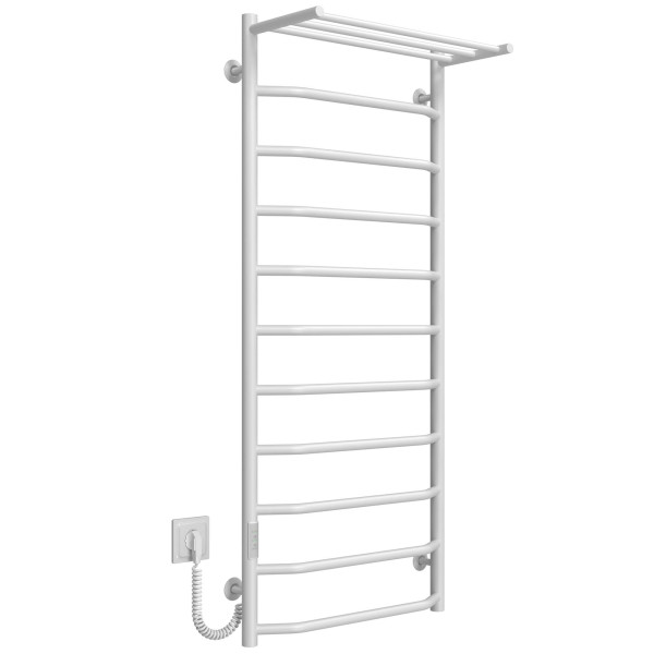 Elektrischen Handtuchwärmer kaufen Trapezium with shelf P11 500х1200 Deffi edelstahl (Weiss, WD03, Linker Anschluss) 