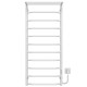 Buy an electric heated towel rail Trapezium with shelf P11 500х1200 Deffi stainless steel (White, WD03, Right connection)