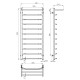 Elektrischen Handtuchwärmer kaufen Trapezium with shelf P11 500х1200 Deffi edelstahl (Schwarz, JD03, Richtige Verbindung) 