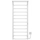 Buy an electric heated towel rail Trapezium with shelf P12 500х1300 Deffi stainless steel (White, WD03, Right connection)