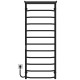 Kup elektryczny podgrzewacz ręczników Trapezium with shelf P12 500х1300 Deffi stal nierdzewna (Czarny, JD03, Połączenie lewe) 