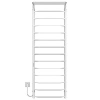 Elektryczny podgrzewacz ręczników Trapezoid with shelf R15 500х1500 Deffi stal nierdzewna (Biały, WD03, Połączenie lewe)