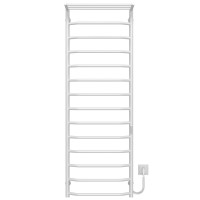 Elektryczny podgrzewacz ręczników Trapezoid with shelf R15 500х1500 Deffi stal nierdzewna (Biały, WD03, Prawe połączenie)