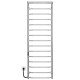 Buy an electric heated towel rail Trapezium with shelf P15 500х1600 Deffi stainless steel (Chrome, JD03, Left connection)