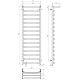 Buy an electric heated towel rail Trapezium with shelf P15 500х1600 Deffi stainless steel (Chrome, JD03, Right connection)