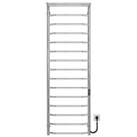 Elektryczny podgrzewacz ręczników Trapezoid with shelf R15 500х1600 Deffi stal nierdzewna (Chrome, JD03, Prawe połączenie)
