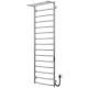 Buy an electric heated towel rail Trapezium with shelf P15 500х1600 Deffi stainless steel (Chrome, JD03, Right connection)