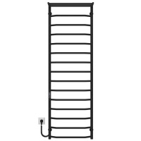 Elektryczny podgrzewacz ręczników Trapezoid with shelf R15 500х1600 Deffi stal nierdzewna (Czarny, JD03, Połączenie lewe)