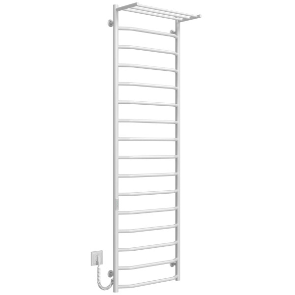 Kup elektryczny podgrzewacz ręczników Trapezium with shelf P16 500х1700 Deffi stal nierdzewna (Biały, WD03, Połączenie lewe) 