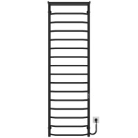 Electric heated towel rail Trapezoid with shelf R16 500х1700 Deffi stainless steel (Black, JD03, Right connection)