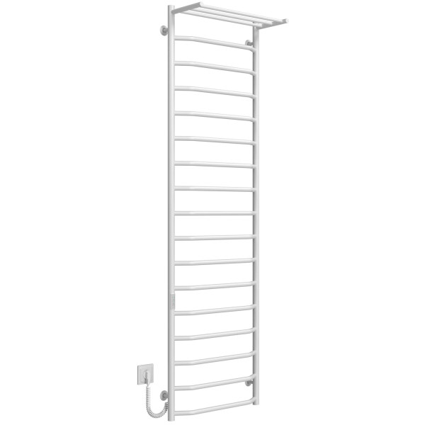 Elektrischen Handtuchwärmer kaufen Trapezium with shelf P17 500х1800 Deffi edelstahl (Weiss, WD03, Linker Anschluss) 
