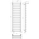 Kup elektryczny podgrzewacz ręczników Trapezium with shelf P17 500х1800 Deffi stal nierdzewna (Chrome, JD03, Połączenie lewe) 