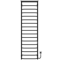 Electric heated towel rail Trapezoid with shelf R17 500х1800 Deffi stainless steel (Black, JD03, Right connection)