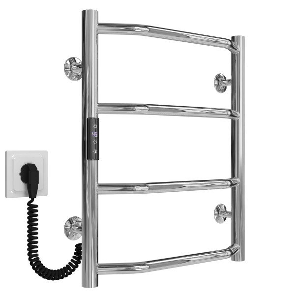 Kup elektryczny podgrzewacz ręczników Trapezium P4 400х500 Deffi stal nierdzewna (Chrome, JD03, Połączenie lewe) 