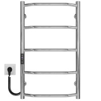 Electric heated towel rail Trapezium P5 400х700 Deffi stainless steel (Chrome, JD03, Left connection)