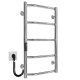 Buy electric heated towel rail Trapezium P5 400х700 Deffi stainless steel (Chrome, JD03, Left connection)