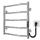 Buy electric heated towel rail Trapezium P5 500х500 Deffi stainless steel (Chrome, JD03, Right connection)