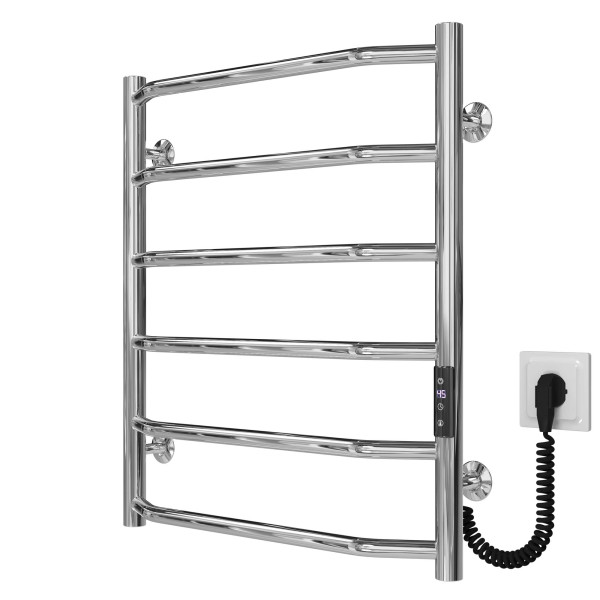 Kup elektryczny podgrzewacz ręczników Trapezium P6 500х600 Deffi stal nierdzewna (Chrome, JD03, Prawe połączenie) 