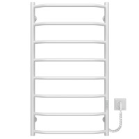 Electric heated towel rail Trapezium P8 500х900 Deffi stainless steel (White, WD03, Right connection)