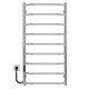 Buy electric heated towel rail Trapezium P9 500х1000 Deffi stainless steel (Chrome, JD03, Left connection)