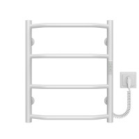 Electric heated towel rail Trapezium P4 400х500 Deffi stainless steel (White, WD03, Right connection)