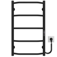Elektrischer Handtuchwärmer Trapezium P5 400х700 Deffi edelstahl (Schwarz, JD03, Richtige Verbindung)