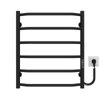 Elektrischer Handtuchwärmer Trapezium P6 500х600 Deffi edelstahl (Schwarz, JD03, Richtige Verbindung)
