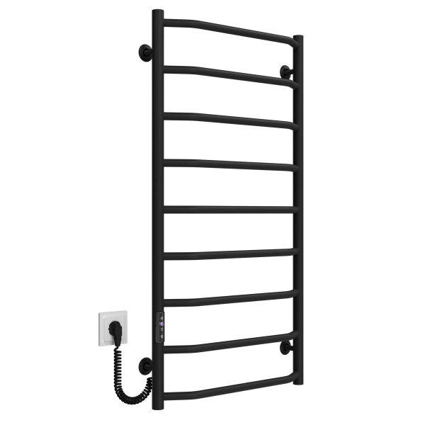 Elektrischen Handtuchwärmer kaufen Trapezium P9 500х1000 Deffi edelstahl (Schwarz, JD03, Linker Anschluss) 
