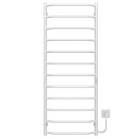 Elektrischer Handtuchwärmer Trapezium P12 500х1300 Deffi edelstahl (Weiss, WD03, Richtige Verbindung)