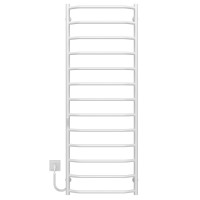 Electric heated towel rail Trapezium P13 500х1400 Deffi stainless steel (White, WD03, Left connection)