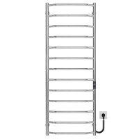 Elektryczny podgrzewacz ręczników Trapezium P13 500х1400 Deffi stal nierdzewna (Chrome, JD03, Prawe połączenie)