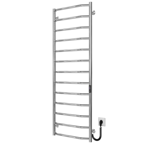 Kup elektryczny podgrzewacz ręczników Trapezium P13 500х1400 Deffi stal nierdzewna (Chrome, JD03, Prawe połączenie) 